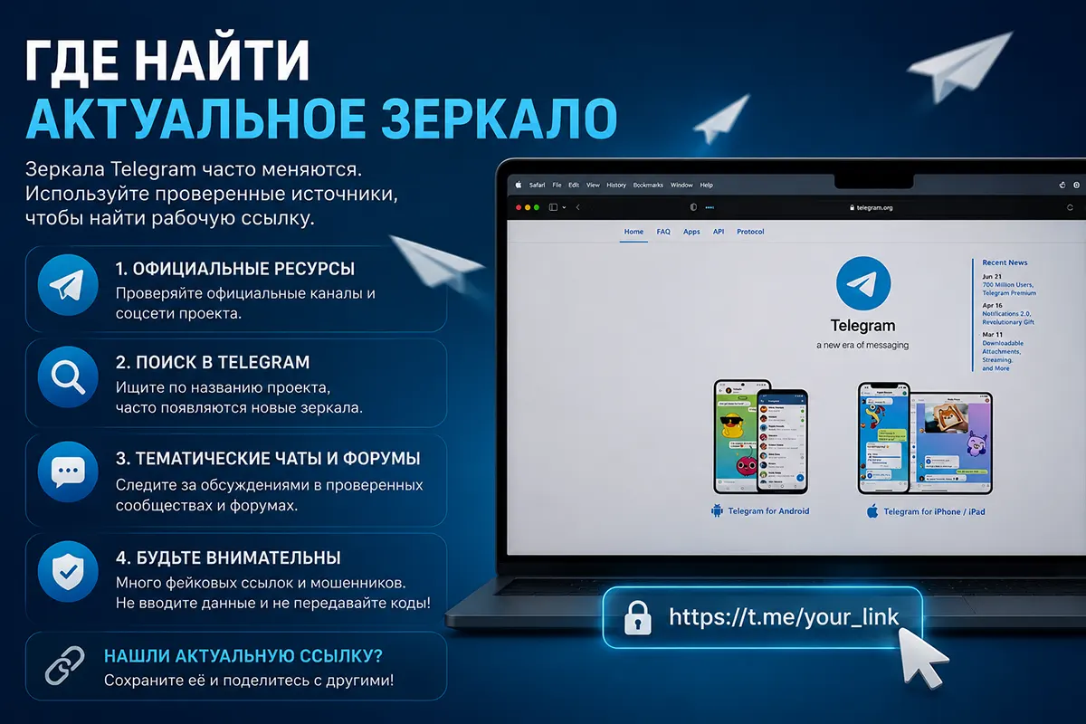 Где найти актуальное зеркало